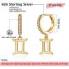 Gemini Earrings Huggie Earrings for Women, S925 Sterling Sliver Post Horoscope Zodiac Gifts Constellation Astrology Gifts Dainty Dangle Gemini Huggie Earrings Gifts for Women Jewelry