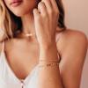 Gold Dainty Layered Bracelets for Women, 14K Gold Filled Layering Beads Chain Bracelet Simple Handmade Layered Coin Chain Bracelets Jewelry Gifts for Women