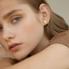 Sterling Silver & Gold Plated Alphabet Letter Stud Earrings – Hypoallergenic Kids Girls Initials