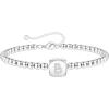 Yoosteel Initial Beaded Bracelets for Women Trendy, Letter Bead Bracelet Personalized Initial Bracelets for Women Bead Bracelet for Teen Girls Jewelry Gifts(White-Gold-Plated)