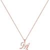 Yoosteel S925 Sterling Silver Initial Necklaces for Women Teen Girls – Sterling Silver Initial Necklace Tiny Cursive Letter Necklace Jewelry Birthday Gifts for Women Girls(Rose Gold)