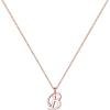 Yoosteel S925 Sterling Silver Initial Necklaces for Women Teen Girls – Sterling Silver Initial Necklace Tiny Cursive Letter Necklace Jewelry Birthday Gifts for Women Girls(Rose Gold)