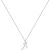 Yoosteel S925 Sterling Silver Initial Necklaces for Women Teen Girls – Sterling Silver Initial Necklace Tiny Cursive Letter Necklace Jewelry Birthday Gifts for Women Girls(Silver)