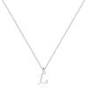 Yoosteel S925 Sterling Silver Initial Necklaces for Women Teen Girls – Sterling Silver Initial Necklace Tiny Cursive Letter Necklace Jewelry Birthday Gifts for Women Girls(Silver)