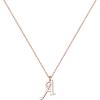 Yoosteel S925 Sterling Silver Initial Necklaces for Women Teen Girls – Sterling Silver Initial Necklace Tiny Cursive Letter Necklace Jewelry Birthday Gifts for Women Girls(Rose Gold)