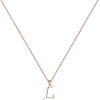 Yoosteel S925 Sterling Silver Initial Necklaces for Women Teen Girls – Sterling Silver Initial Necklace Tiny Cursive Letter Necklace Jewelry Birthday Gifts for Women Girls(Rose Gold)
