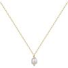Gold Layered Necklaces for Women, 14K Gold Plated Vintage Evil Eye Queen Elizabeth Bee Sun and Moon Medallion Necklace Retro Choker Chain Link Necklace Gold Layered Necklaces for Women Jewelry(A Pearl)