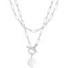 Gold Layered Necklaces for Women, 14K Gold Plated Vintage Evil Eye Queen Elizabeth Bee Sun and Moon Medallion Necklace Retro Choker Chain Link Necklace Gold Layered Necklaces for Women Jewelry(Pearl-White Gold)
