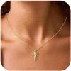 Yoosteel 14K-Gold-Plated Necklace for Girls Women – Dainty Bow Necklaces Cute Choker Small Tiny Bow Pendant Chain Necklace Trendy Jewelry Gift for Teen Girl Women(CZ Bow)