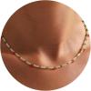 Yoosteel Beaded Necklace for Girls Women – Colorful Bead Choker Necklaces 14K-Gold-Plated Cute Boho Pearls Beaded Necklace Trendy Jewelry Gifts for Teen Girl Women(Cherry)