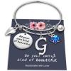 Yoosteel Butterfly Initial Bracelets for Teen Girls Women Gifts – Initial Charm Be Your Own Kind of Beautiful Inspirational Expandable Bangle Bracelets Gifts for Girls Women Jewelry Gifts(G-Silver)