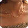 Yoosteel Cross Necklace for Women Girls – Dainty 14K-Gold-Plated Cross Choker Pendant Necklaces Simple Tiny Cute Necklace Christian Baptism Religious Faith Jewelry Gift for Teen Girl Women(Small Cross)