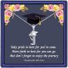 Yoosteel Graduation Gifts for Her 2025, Initial Necklaces Graduation Cap Necklace Friendship Gifts for Women Friends Her 2025(J)