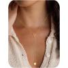 Yoosteel Long 14K-Gold-Plated Necklace for Women – Dainty Y-Shaped Necklaces Lariat Drop Chain Simple Jewelry Trendy Gifts for Women(Heart Y-Shaped Necklace)