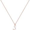 Yoosteel S925 Sterling Silver Initial Necklaces for Women Teen Girls – Sterling Silver Initial Necklace Tiny Cursive Letter Necklace Jewelry Birthday Gifts for Women Girls(Rose Gold)