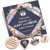 Yoosteel Women Gifts from Auntie Bracelet, Charm Bracelet Engraved Inspirational Bracelets for Women