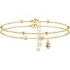 Yoosteel 2022 Graduation Gifts Ankle Bracelets, Graduation Best Friend Ankle Bracelets Quote Inspirational Gold Anklets College Graduation Gifts for Him Her 2022 High School