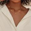 Yoosteel Dainty Gold-plated Clover Pearl Heart Butterfly Star flower Choker Necklace for Women – 14K Gold Plated Cubic Zirconia Pendant Station Necklaces for Women Teens Trendy Prom Jewelry Gifts(Pearl-gold plated)