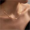 Yoosteel Dainty Gold-plated Clover Pearl Heart Butterfly Star flower Choker Necklace for Women – 14K Gold Plated Cubic Zirconia Pendant Station Necklaces for Women Teens Trendy Prom Jewelry Gifts(Pearl-gold plated)