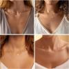 Yoosteel Dainty Gold-plated Clover Pearl Heart Butterfly Star flower Choker Necklace for Women – 14K Gold Plated Cubic Zirconia Pendant Station Necklaces for Women Teens Trendy Prom Jewelry Gifts(Pearl-gold plated)
