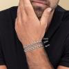 Yoosteel Silver Stackable Bracelets Set for Men Non Tarnish – Stainless Steel Bracelet Stack Rope Figaro Paperclip Cuban Link Chain Bracelets Sets for Men Jewelry Gifts 7.5/8.3/9.0 Inches(3Pcs cuba rope bracelet)