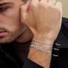 Yoosteel Silver Stackable Bracelets Set for Men Non Tarnish – Stainless Steel Bracelet Stack Rope Figaro Paperclip Cuban Link Chain Bracelets Sets for Men Jewelry Gifts 7.5/8.3/9.0 Inches(3Pcs cuba paperclip chain)