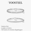 Yoosteel Silver Stackable Bracelets Set for Men Non Tarnish – Stainless Steel Bracelet Stack Rope Figaro Paperclip Cuban Link Chain Bracelets Sets for Men Jewelry Gifts 7.5/8.3/9.0 Inches(2pcs figaro flower basket chain)