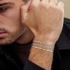 Yoosteel Silver Stackable Bracelets Set for Men Non Tarnish – Stainless Steel Bracelet Stack Rope Figaro Paperclip Cuban Link Chain Bracelets Sets for Men Jewelry Gifts 7.5/8.3/9.0 Inches(3Pcs cuba Pole chain)
