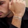 Yoosteel Silver Stackable Bracelets Set for Men Non Tarnish – Stainless Steel Bracelet Stack Rope Figaro Paperclip Cuban Link Chain Bracelets Sets for Men Jewelry Gifts 7.5/8.3/9.0 Inches(2pcs chunky paperclip flower basket chain)