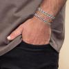 Yoosteel Silver Stackable Bracelets Set for Men Non Tarnish – Stainless Steel Bracelet Stack Rope Figaro Paperclip Cuban Link Chain Bracelets Sets for Men Jewelry Gifts 7.5/8.3/9.0 Inches(3Pcs cuba paperclip chain)