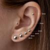 Hypoallergenic Silver Flat Back Earrings for Women,Stud Cartilage Earrings for Sensitive Ears Cubic Zirconia Ball Earring Sets Trendy Jewelry(Ball-Sliver-Plated)