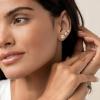 Hypoallergenic Silver Flat Back Earrings for Women,Stud Cartilage Earrings for Sensitive Ears Cubic Zirconia Ball Earring Sets Trendy Jewelry(CZ-14K-Gold-Plated)