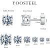 Hypoallergenic Silver Flat Back Earrings for Women,Stud Cartilage Earrings for Sensitive Ears Cubic Zirconia Ball Earring Sets Trendy Jewelry(CZ-Sliver-Plated)