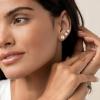 Hypoallergenic Silver Flat Back Earrings for Women,Stud Cartilage Earrings for Sensitive Ears Cubic Zirconia Ball Earring Sets Trendy Jewelry(Pearl-Sliver-Plated)