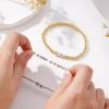 Yoosteel Easter Gifts for Kids Teens Girls Easter Basket Stuffers – Dainty Birthstone Bracelet Stretch 14K-Gold-Plated Beaded Bracelets Trendy Friendship Birthday Jewelry Gift for Teenage Girl Women(Gold-Plated)