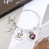 Yoosteel 2026 Graduation Gifts for Her Bracelets, Engraved Inspirational Initial Charm Bracelets She Believed She Could Bracelet College Graduation Gifts for Her Women Daughter(14K White Gold-Plated)