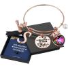 Yoosteel 2026 Graduation Gifts for Her Bracelets, Engraved Inspirational Initial Charm Bracelets She Believed She Could Bracelet College Graduation Gifts for Her Women Daughter(14K Rose Gold-Plated)