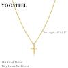 Yoosteel Mothers Day Gifts – Cross Necklace for Women Girls First Communion Baptism Gifts No Tarnish & Hypoallergenic 14K-Gold-Plated Dainty Cross Necklaces Faith Christian Religious Gift Jewelry(Tiny Cross)