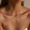 Yoosteel Mothers Day Gifts – Cross Necklace for Women Girls First Communion Baptism Gifts No Tarnish & Hypoallergenic 14K-Gold-Plated Dainty Cross Necklaces Faith Christian Religious Gift Jewelry(03-Perforated Cross)