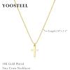 Yoosteel Mothers Day Gifts – Cross Necklace for Women Girls First Communion Baptism Gifts No Tarnish & Hypoallergenic 14K-Gold-Plated Dainty Cross Necklaces Faith Christian Religious Gift Jewelry(01-Box Chain Cross)