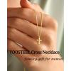 Yoosteel Mothers Day Gifts – Cross Necklace for Women Girls First Communion Baptism Gifts No Tarnish & Hypoallergenic 14K-Gold-Plated Dainty Cross Necklaces Faith Christian Religious Gift Jewelry(Small Cross)