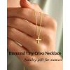 Yoosteel Mothers Day Gifts – Cross Necklace for Women Girls First Communion Baptism Gifts No Tarnish & Hypoallergenic 14K-Gold-Plated Dainty Cross Necklaces Faith Christian Religious Gift Jewelry(Tiny Cross)