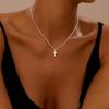 Yoosteel Mothers Day Gifts – Cross Necklace for Women Girls First Communion Baptism Gifts No Tarnish & Hypoallergenic 14K-Gold-Plated Dainty Cross Necklaces Faith Christian Religious Gift Jewelry(Box Chain Cross-Silver)