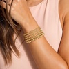 Yoosteel Gold Beaded Bracelets for Women Teen Girls, Gold Plated Jewelry | Gold Stackable Stretch Bracelets, Dainty Round Beaded Pearl Cross Bracelet Stack, Women Teenage Girls Birthday Gifts Jewelry(Bead (3/5mm)+ Cross – 5pcs)