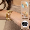 Yoosteel Gold Beaded Bracelets for Women Teen Girls, Gold Plated Jewelry | Gold Stackable Stretch Bracelets, Dainty Round Beaded Pearl Cross Bracelet Stack, Women Teenage Girls Birthday Gifts Jewelry(” Bead Pearl Cross – 5pcs)