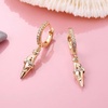 Gold Cat Earrings for Women Girls, S925 Sterling Sliver Post Dainty Spike Dangle Sleeper Hoop Earring Cute Hypoallergenic Cat Huggie Hoop Earrings for Women Little Girls Jewelry