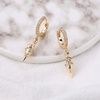 Gold Cat Earrings for Women Girls, S925 Sterling Sliver Post Dainty Spike Dangle Sleeper Hoop Earring Cute Hypoallergenic Cat Huggie Hoop Earrings for Women Little Girls Jewelry