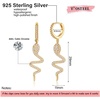 Gold Snake Earrings for Women, S925 Sterling Silver Post Cute Snake Earrings Hypoallergenic Dangle Snake Earrings for Women Teen Girls Jewelry
