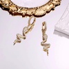 Gold Snake Earrings for Women, S925 Sterling Silver Post Cute Snake Earrings Hypoallergenic Dangle Snake Earrings for Women Teen Girls Jewelry