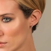 Small Hoop Earrings for Women Girls, S925 Sterling Silver Post Little Catilage Hoop Earring Hypoallergenic White Gold Hoop Earrings for Women Ear Jewelry 8.5MM